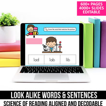 Load image into Gallery viewer, Decodable Look Alike Words and Sentences MEGA BUNDLE (Editable) - K - 2nd Grade