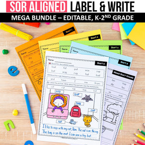 SOR Aligned Label & Write Mega Bundle (Editable) - K - 2nd Grade