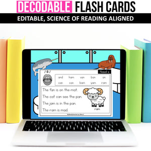 Fluency Flash Cards MEGA BUNDLE (Editable) - Science of Reading Aligned - K - 2nd Grade