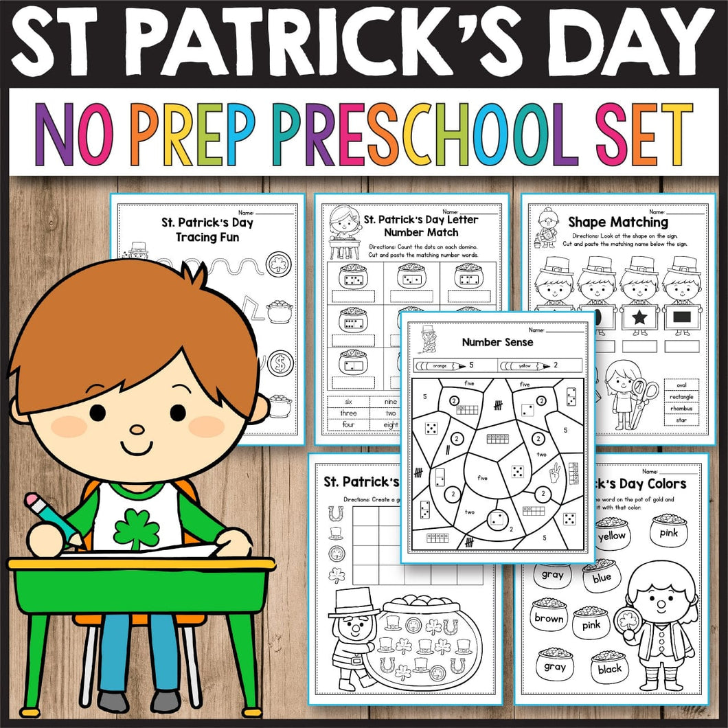 St Patrick's Day Activities for Preschool, St Patrick's Day Math