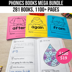 Phonics Books Mega Bundle just $19 ($100 VALUE)