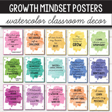 Load image into Gallery viewer, Growth Mindset Posters - Watercolor Decor INSTANT DOWNLOAD
