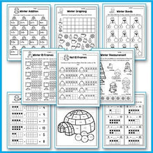 Load image into Gallery viewer, Winter Activities For Kindergarten - Winter Math Worksheets