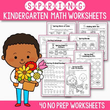 Load image into Gallery viewer, Spring Activities For Kindergarten - Spring Math Worksheet, April Morning Work