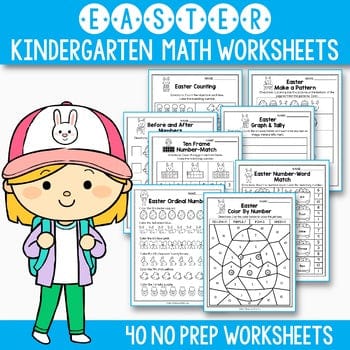 Easter Activities For Kindergarten - Easter Math Worksheets