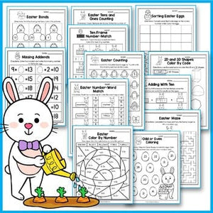Easter Activities For Kindergarten - Easter Math Worksheets