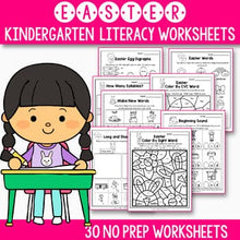 Load image into Gallery viewer, Easter Activities For Kindergarten Literacy - Easter Worksheets Kindergarten