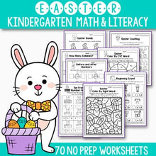 Load image into Gallery viewer, Easter Math and Literacy - Easter Activities for Kindergarten No Prep