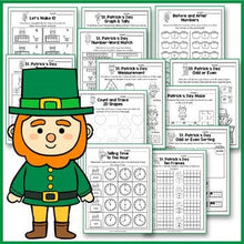 Load image into Gallery viewer, St Patrick&#39;s Day Activities Kindergarten, St Patrick&#39;s Day Math Worksheets