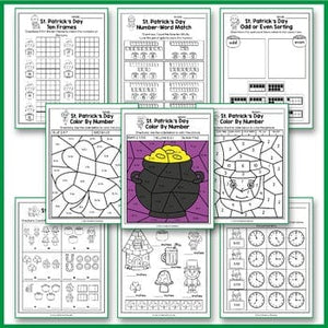 St Patrick's Day Activities Kindergarten, St Patrick's Day Math Worksheets