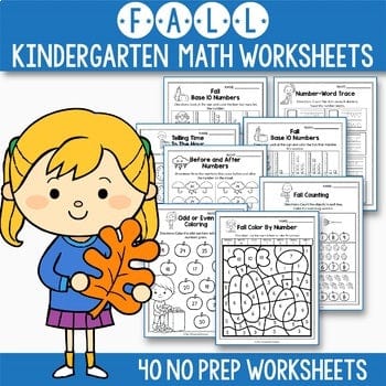 Fall Activities Kindergarten - Fall Math Worksheets Kindergarten