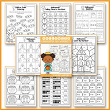 Load image into Gallery viewer, Halloween Activities Kindergarten - Halloween Math Worksheets