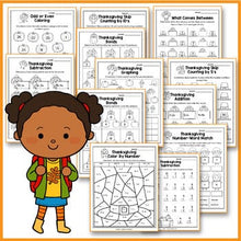 Load image into Gallery viewer, Thanksgiving Activities Kindergarten - Thanksgiving Math Worksheets