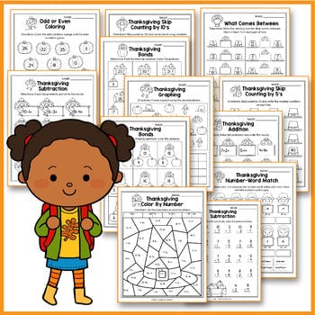 Thanksgiving Activities Kindergarten - Thanksgiving Math Worksheets ...