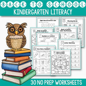 Back To School Activities For Kindergarten Literacy