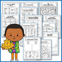 Load image into Gallery viewer, Fall Activities For Kindergarten Literacy No Prep