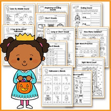 Load image into Gallery viewer, Halloween Activities For Kindergarten Literacy No Prep