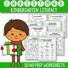 Load image into Gallery viewer, Christmas Activities For Kindergarten Literacy No Prep