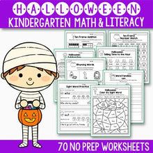 Load image into Gallery viewer, Halloween Math and Literacy BUNDLE, Halloween Activities For Kindergarten