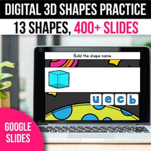 Load image into Gallery viewer, 3D Shapes Math Games and Activities for Google Slides