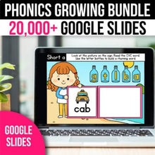 Load image into Gallery viewer, Phonics Activities for Google Slides; CVC, CVCe, Sight Words, Blends, Digraphs Centers Bundle