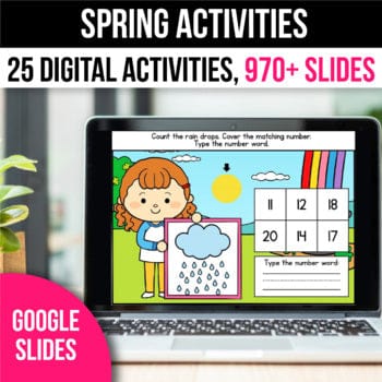 Digital Spring Activities Math Games for Google Slides