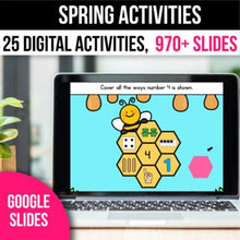Load image into Gallery viewer, Digital Spring Activities Math Games for Google Slides