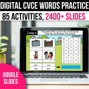 CVCe Words Activities for Google Slides