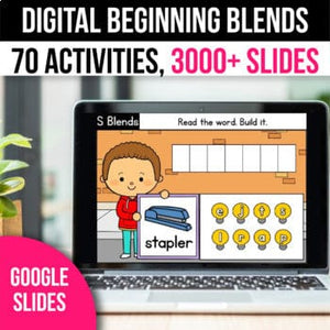 Beginning Blends Activities for Google Slides