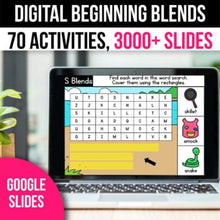 Load image into Gallery viewer, Beginning Blends Activities for Google Slides
