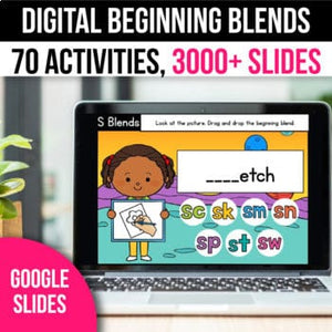 Beginning Blends Activities for Google Slides