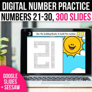 Math Games and Activities for Google Slides 21-30 Winter Math Centers