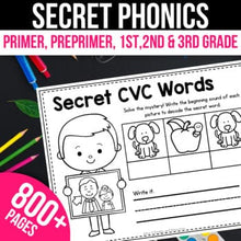 Load image into Gallery viewer, Decoding Phonics Word Search: CVC, CVCe, Blends, Sight Word, Blends, Digraphs