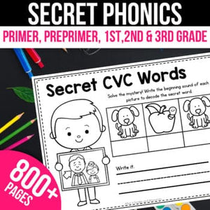 Decoding Phonics Word Search: CVC, CVCe, Blends, Sight Word, Blends, Digraphs