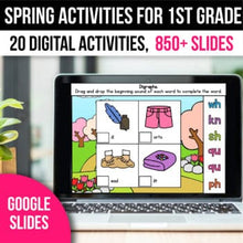 Load image into Gallery viewer, Spring Activities 1st Grade for Google Slides