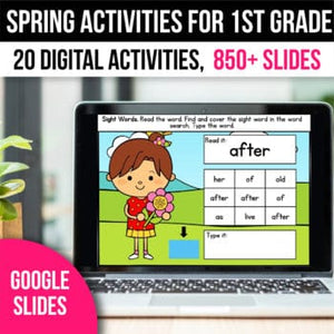 Spring Activities 1st Grade for Google Slides