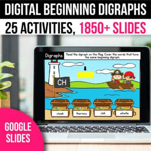 Vowel Digraphs Activities for Google Slides