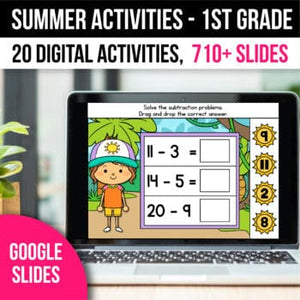 End of the Year Summer Activities 1st Grade for Google Slides