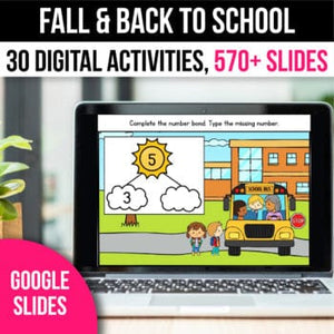 Digital Back to School and Fall Activities Math Games Google Slides