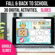 Load image into Gallery viewer, Digital Back to School and Fall Activities Math Games Google Slides
