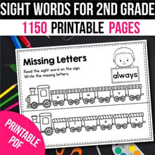 Load image into Gallery viewer, 2nd Grade Sight Word Practice Books Worksheets Morning Work 1150 pages SA