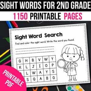 2nd Grade Sight Word Practice Books Worksheets Morning Work 1150 pages SA