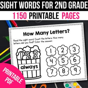 2nd Grade Sight Word Practice Books Worksheets Morning Work 1150 pages SA
