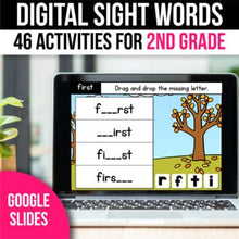 Load image into Gallery viewer, Digital Sight Word Practice Google Slides for 2nd Grade
