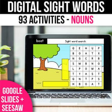 Load image into Gallery viewer, Digital Sight Word Practice Google Slides Back to School Activities Winter Nouns