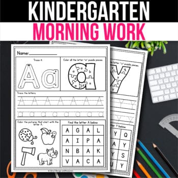 Kindergarten Morning Work September 1st Grade MW1