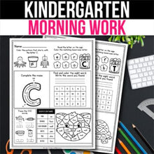 Load image into Gallery viewer, Kindergarten Morning Work September 1st Grade MW4