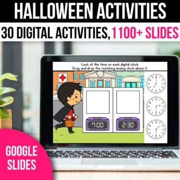 Digital Halloween Activities Kindergarten Math Games for Google Slides ...