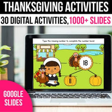 Load image into Gallery viewer, Digital Thanksgiving and Fall Activities for Kindergarten Math Games Google