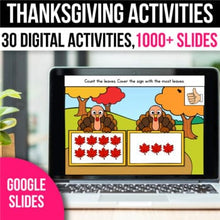 Load image into Gallery viewer, Digital Thanksgiving and Fall Activities for Kindergarten Math Games Google